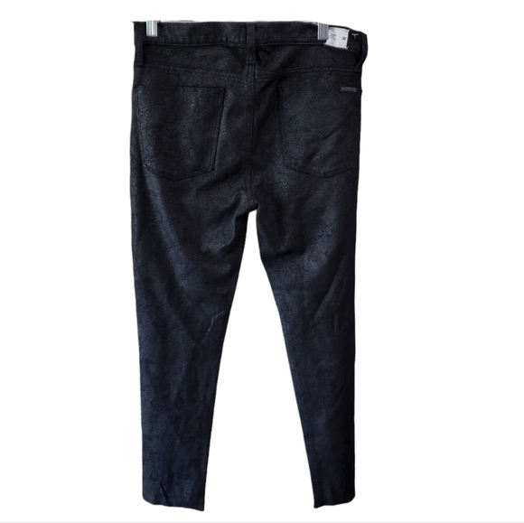 Hudson Midrise Nico Skinny Metallic black pants Echo - Picture 3 of 7